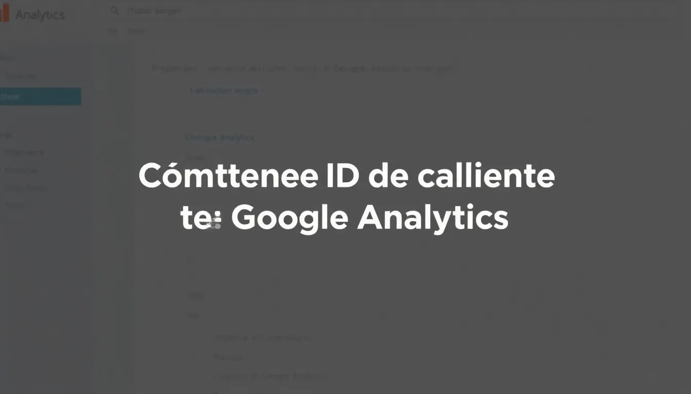 como obtener el id de cliente de google analytics en 5 pasos